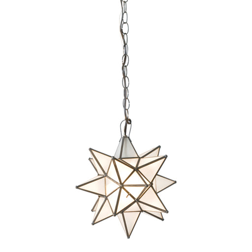 Worlds Away - Large Frosted Glass Star Chandelier - AGS810