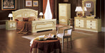 ESF Furniture - Aida 7 Piece King Panel Bedroom Set in Ivory-Gold - AIDABEDK.S.-7SET - GreatFurnitureDeal
