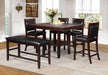 Myco Furniture - Allison 6 Piece Counterheight Dining Table Set - AL727-T-6SET