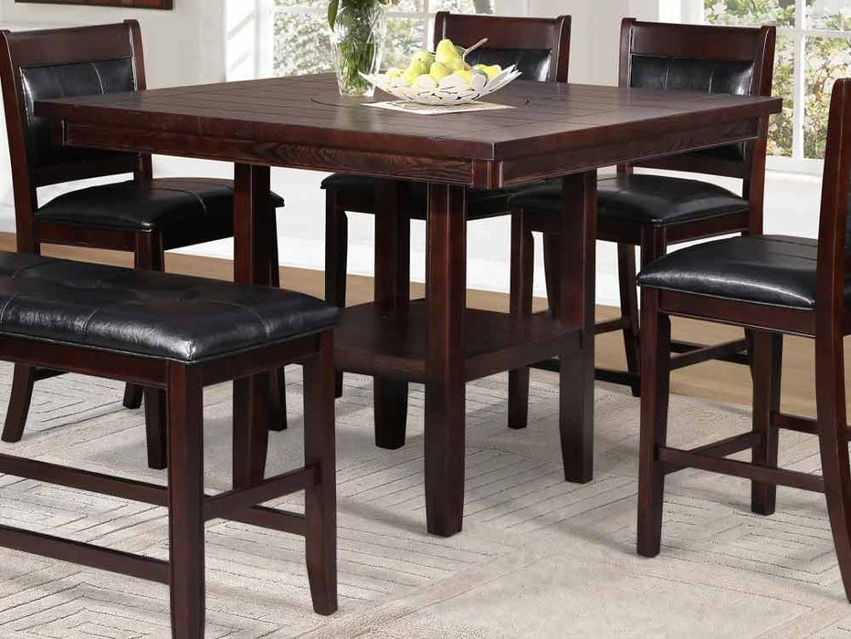 Myco Furniture - Allison Counter Height Pub Table with Lazy Susan - AL727-T