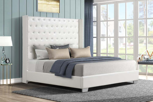Myco Furniture - Alanis Queen Bed in White - AL8027-Q-WH - GreatFurnitureDeal