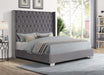 Myco Furniture - Alanis Queen Bed in Gray - AL8028-Q-GY - GreatFurnitureDeal