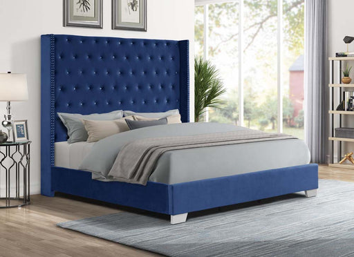 Myco Furniture - Alanis Queen Bed in Blue - AL8028-Q-BU - GreatFurnitureDeal