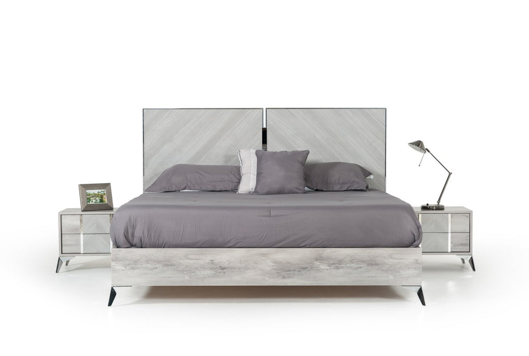 VIG Furniture - Nova Domus Alexa Italian Modern Grey Bed - VGACALEXA-BED - GreatFurnitureDeal