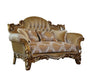 European Furniture - Alexsandra 2 Piece Luxury Sofa Set in Golden Brown with Antique Silver - 43553-SL - GreatFurnitureDeal