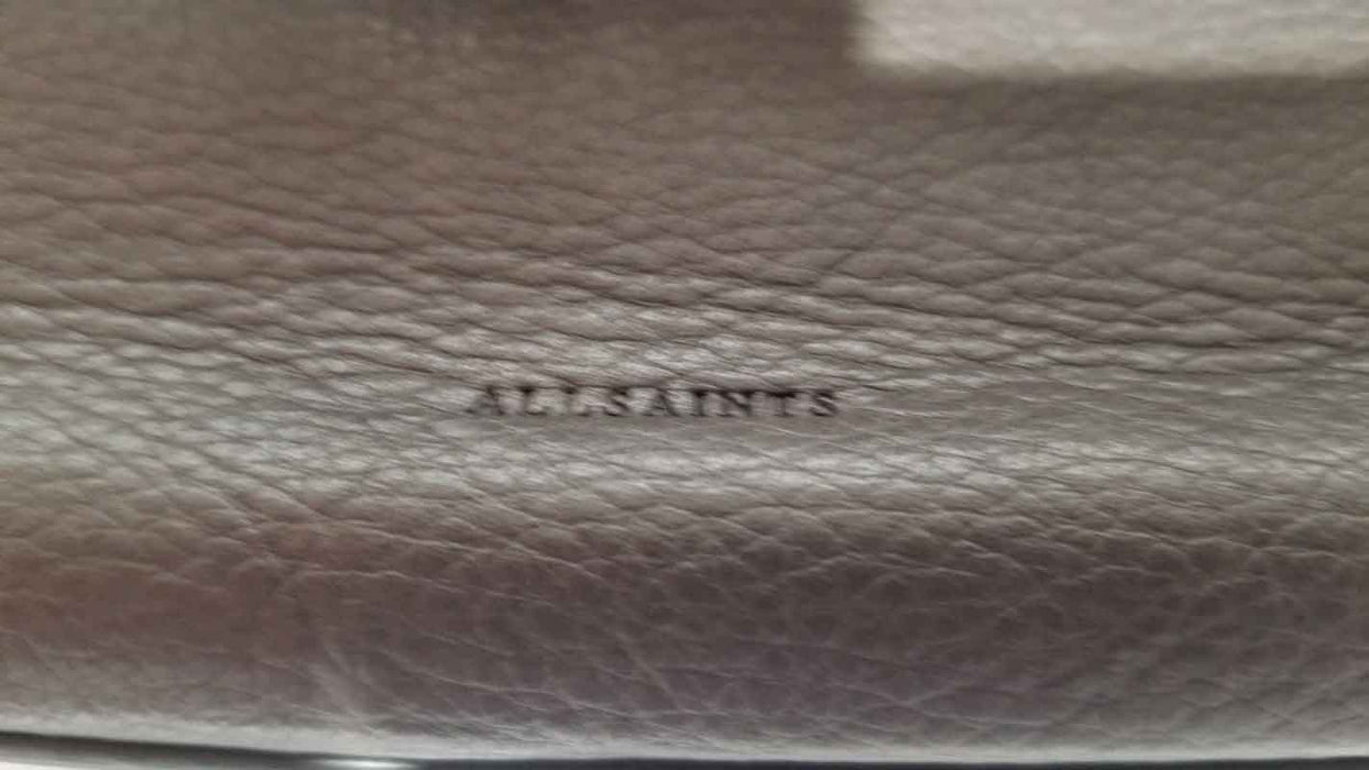 All Saints Clutch in Mink Grey Leather - NEW