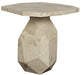 NOIR Furniture - Polyhedron Side Table, White Marble - AM-194WM - GreatFurnitureDeal