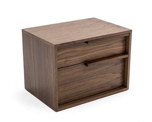 VIG Furniture - Modrest Amberlie Modern Walnut Nightstand - VGMABR-96-WAL-NS - GreatFurnitureDeal