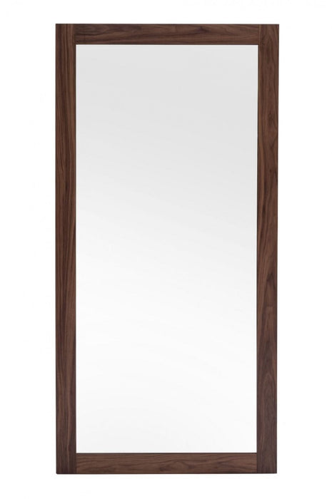VIG Furniture - Modrest Amberlie Modern Walnut Floor Mirror - VGMABR-96-WAL-MIR - GreatFurnitureDeal