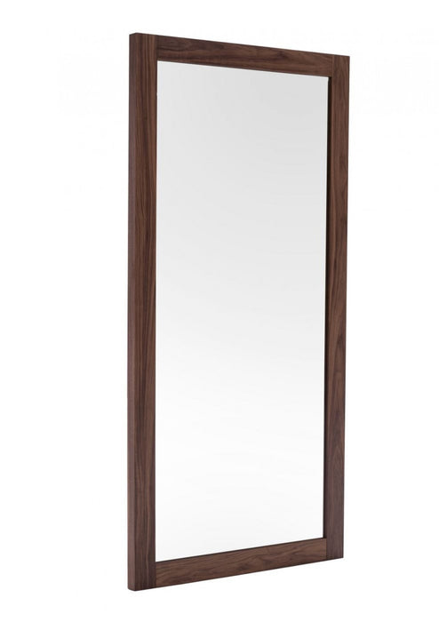 VIG Furniture - Modrest Amberlie Modern Walnut Floor Mirror - VGMABR-96-WAL-MIR - GreatFurnitureDeal