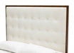 VIG Furniture - Modrest Amberlie White Vegan Leather & Walnut Bed - VGMABR-96-WAL-BED - GreatFurnitureDeal