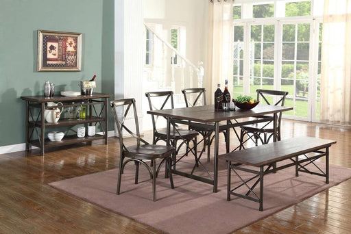 Myco Furniture - Anderson 6 Piece Dining Room Set in Rustic Brown - AN339-T-6SET