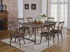 Myco Furniture - Anderson 7 Piece Dining Room Set in Rustic Brown - AN339-SC-7SET - GreatFurnitureDeal
