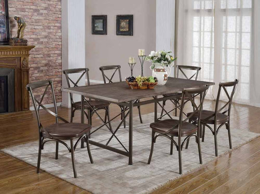 Myco Furniture - Anderson 7 Piece Dining Room Set in Rustic Brown - AN339-SC-7SET