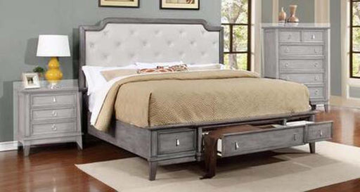 Myco Furniture - Anastasia Queen Storage Platform Bed in Gray - AN520Q - GreatFurnitureDeal