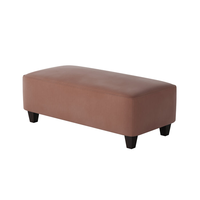 Southern Home Furnishings - Bella Rosewood Cocktail Ottoman in Rose - 100-C Bella Rosewood 49" Wide