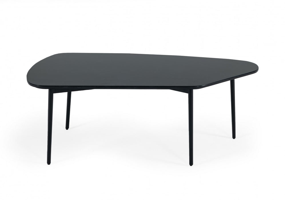 VIG Furniture - Modrest Andros Black Marble Black Metal Coffee Table - VGGMM-CT-1582-BLK-CT