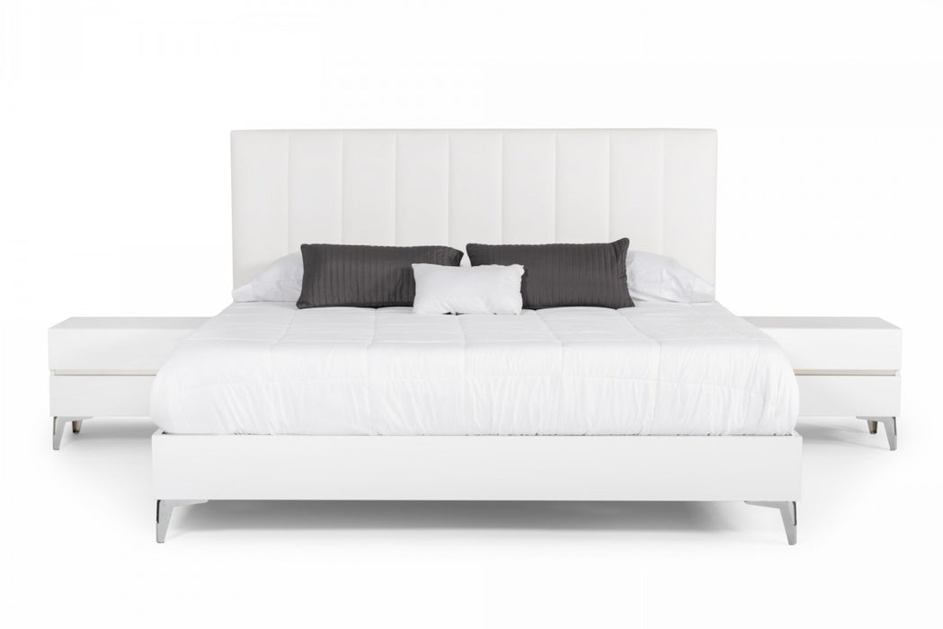 VIG Furniture - Nova Domus Angela - Italian Modern White Eco Leather Bedroom Set - VGACANGELA-SET