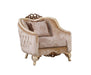 European Furniture - Angelica Chair in Beige & Gold - 45350-C - GreatFurnitureDeal