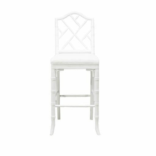 Worlds Away - Bamboo Counter Stool in White Lacquer - ANNETTE WH - GreatFurnitureDeal