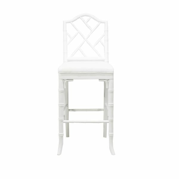 Worlds Away - Bamboo Counter Stool in White Lacquer - ANNETTE WH - GreatFurnitureDeal