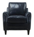 Mariano Italian Leather Furniture - Anya Chair with Ottoman in Midnight Blue - ANYA-CO - GreatFurnitureDeal