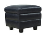 Mariano Italian Leather Furniture - Anya Ottoman in Midnight Blue - ANYA-O - GreatFurnitureDeal