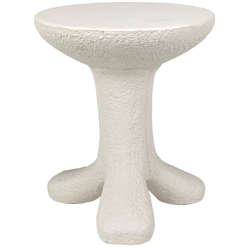 NOIR Furniture - Laramy Side Table, White Fiber Cement - AR-283WFC - GreatFurnitureDeal
