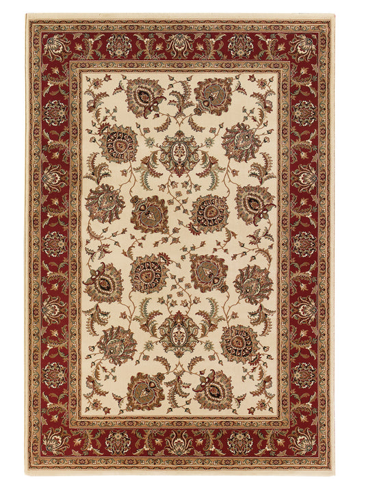 Oriental Weavers - Ariana Ivory/ Red Area Rug - 117J3