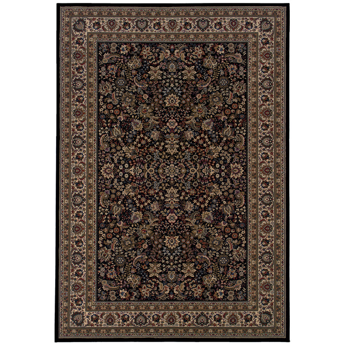 Oriental Weavers - Ariana Black/ Ivory Area Rug - 213K8