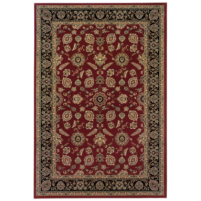 Oriental Weavers - Ariana Red/ Black Area Rug - 271C3 - GreatFurnitureDeal