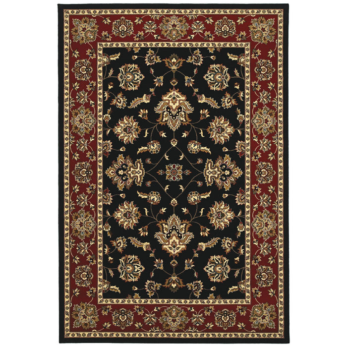 Oriental Weavers - Ariana Black/ Red Area Rug - 623M3