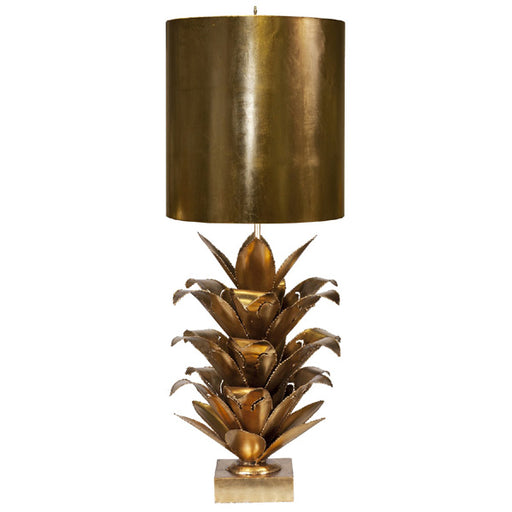 Worlds Away - Gold Leaf Brutalist Palm Table Lamp With Gold Metal - ARIANNA G
