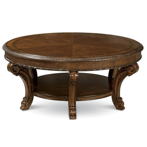 ART Furniture - Old World 3 Piece Round Cocktail Table Set in Warm Pomegranate -143302-03-2606 - GreatFurnitureDeal