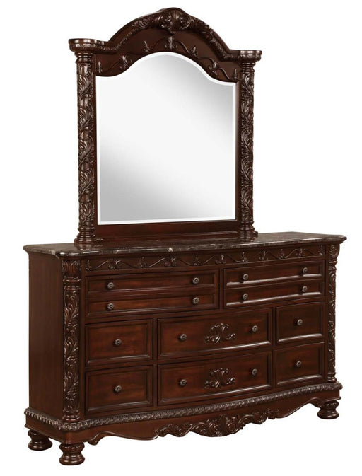 Myco Furniture - Ashton Dresser with Mirror in Cherry - AS400-DR-M - GreatFurnitureDeal