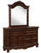 Myco Furniture - Ashton Dresser with Mirror in Cherry - AS400-DR-M - GreatFurnitureDeal