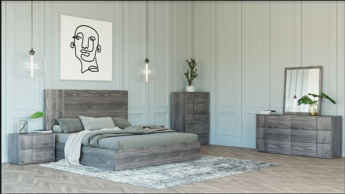 VIG Furniture - Nova Domus Asus - Italian Modern Elm Grey Bed - VGACASUS-BED-GRY-2