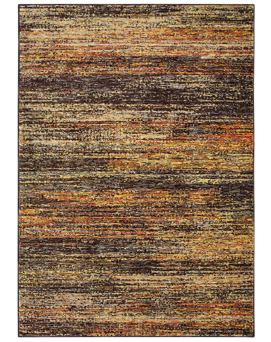 Oriental Weavers - Atlas Gold/ Charcoal Area Rug - 8037C