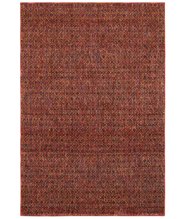 Oriental Weavers - Atlas Red/ Rust Area Rug - 8048K