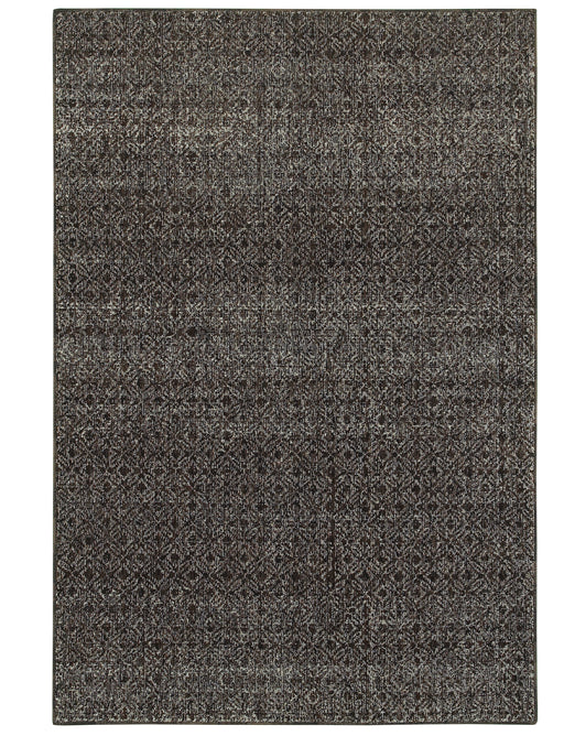 Oriental Weavers - Atlas Black/ Grey Area Rug - 8048Q - GreatFurnitureDeal