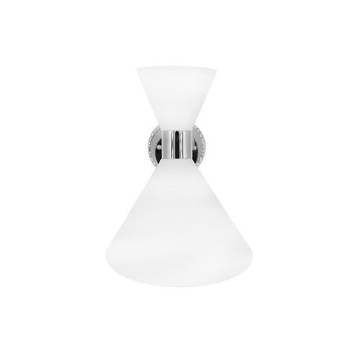 Worlds Away - Metal Shade Sconce With Nickel Detail In White - AUGUST NWH