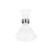 Worlds Away - Metal Shade Sconce With Nickel Detail In White - AUGUST NWH