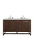 James Martin Furniture - Athens 60" Double Vanity Cabinet, Mid Century Acacia, w- 3 CM Eternal Serena Top - E645-V60D-MCA-3ESR - GreatFurnitureDeal