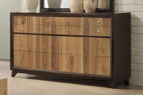 Myco Furniture - Ava Dresser in Espresso & Natural Walnut - AV6120-DR