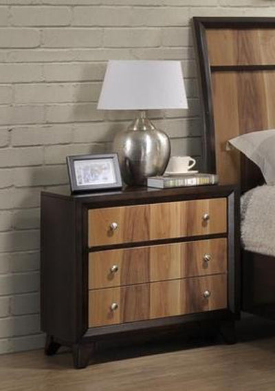Myco Furniture - Ava Nightstand in Espresso & Natural Walnut - AV6120-N - GreatFurnitureDeal