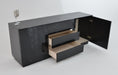 Vig Furniture - Modern Black Crocodile Lacquer Buffet - VGUNAC636-180-BLK - GreatFurnitureDeal