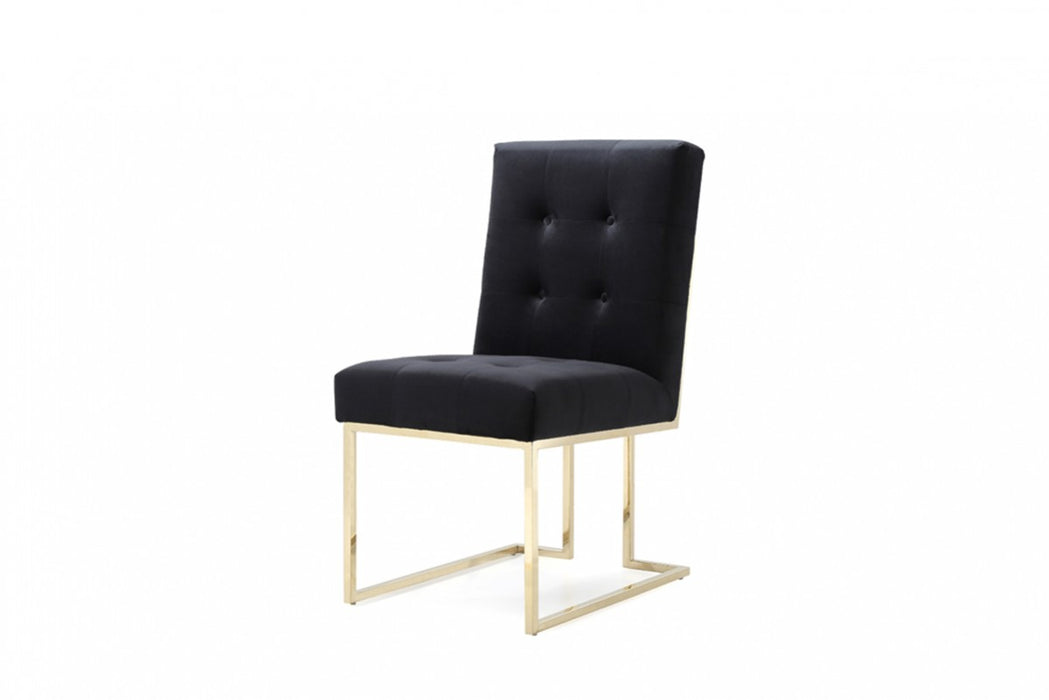 VIG Furniture - Modrest Legend Modern Black & Gold Dining Chair (Set of 2) - VGVCB012-BLKGOLD