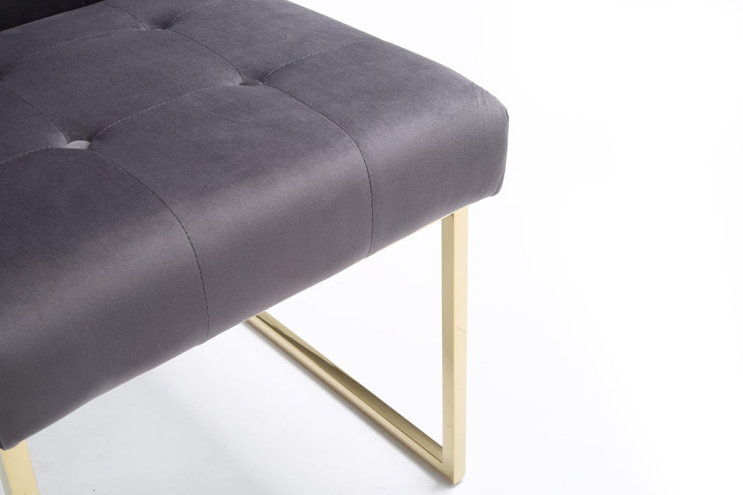 VIG Furniture - Modrest Legend Modern Grey Fabric & Gold Dining Chair (Set of 2) - VGVCB012-GRYGLD