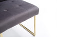 VIG Furniture - Modrest Legend Modern Grey Fabric & Gold Dining Chair (Set of 2) - VGVCB012-GRYGLD - GreatFurnitureDeal