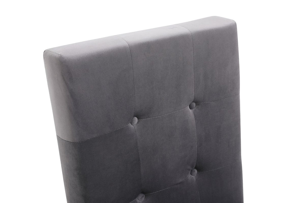VIG Furniture - Modrest Legend Modern Grey Fabric & Stainless Steel Dining Chair (Set of 2) - VGVCB012-GRYSTL